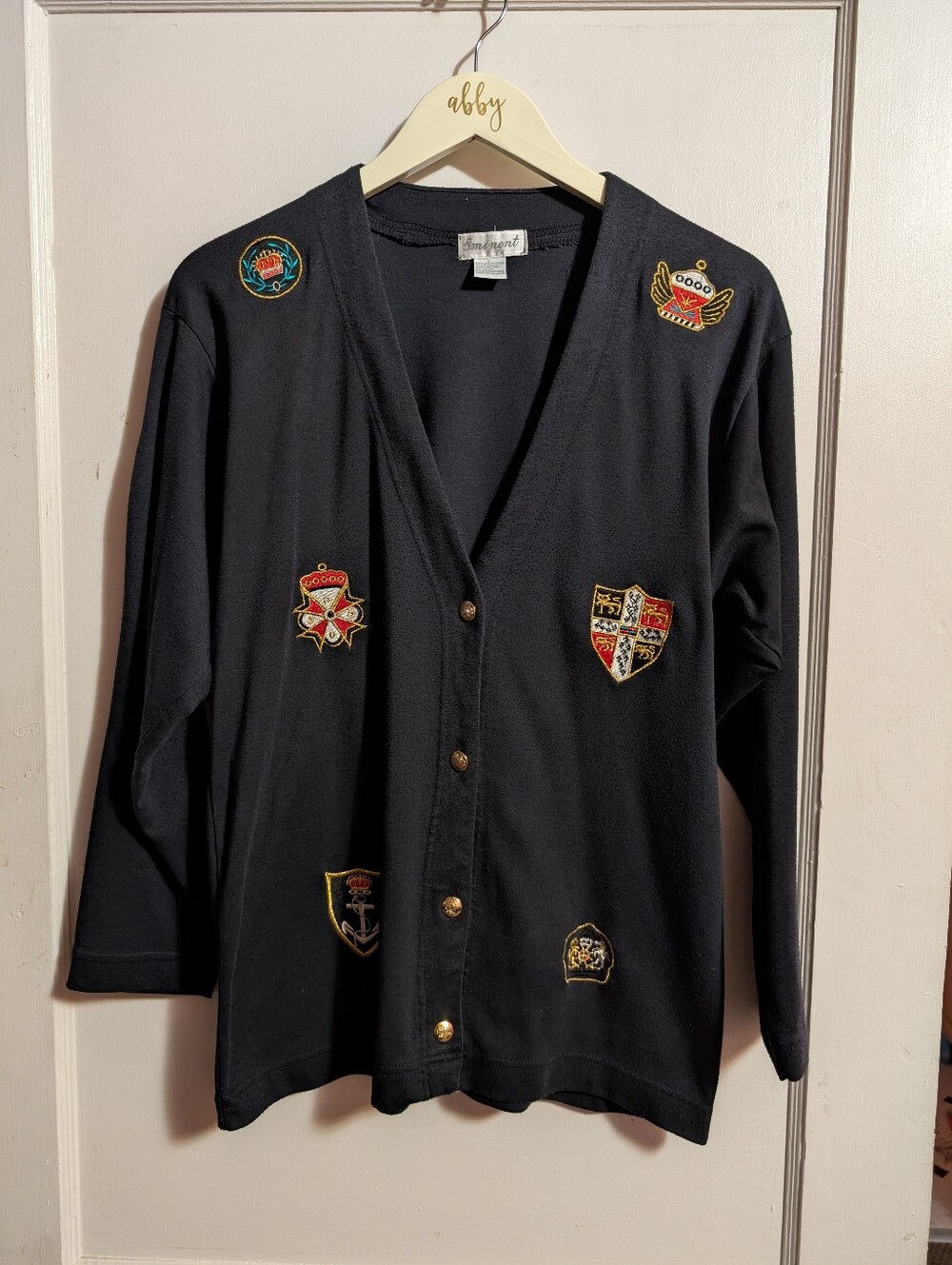 Eminent Black V-Neck Knit Cardigan